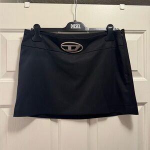 Diesel Black Mini Skirt Size L NWT